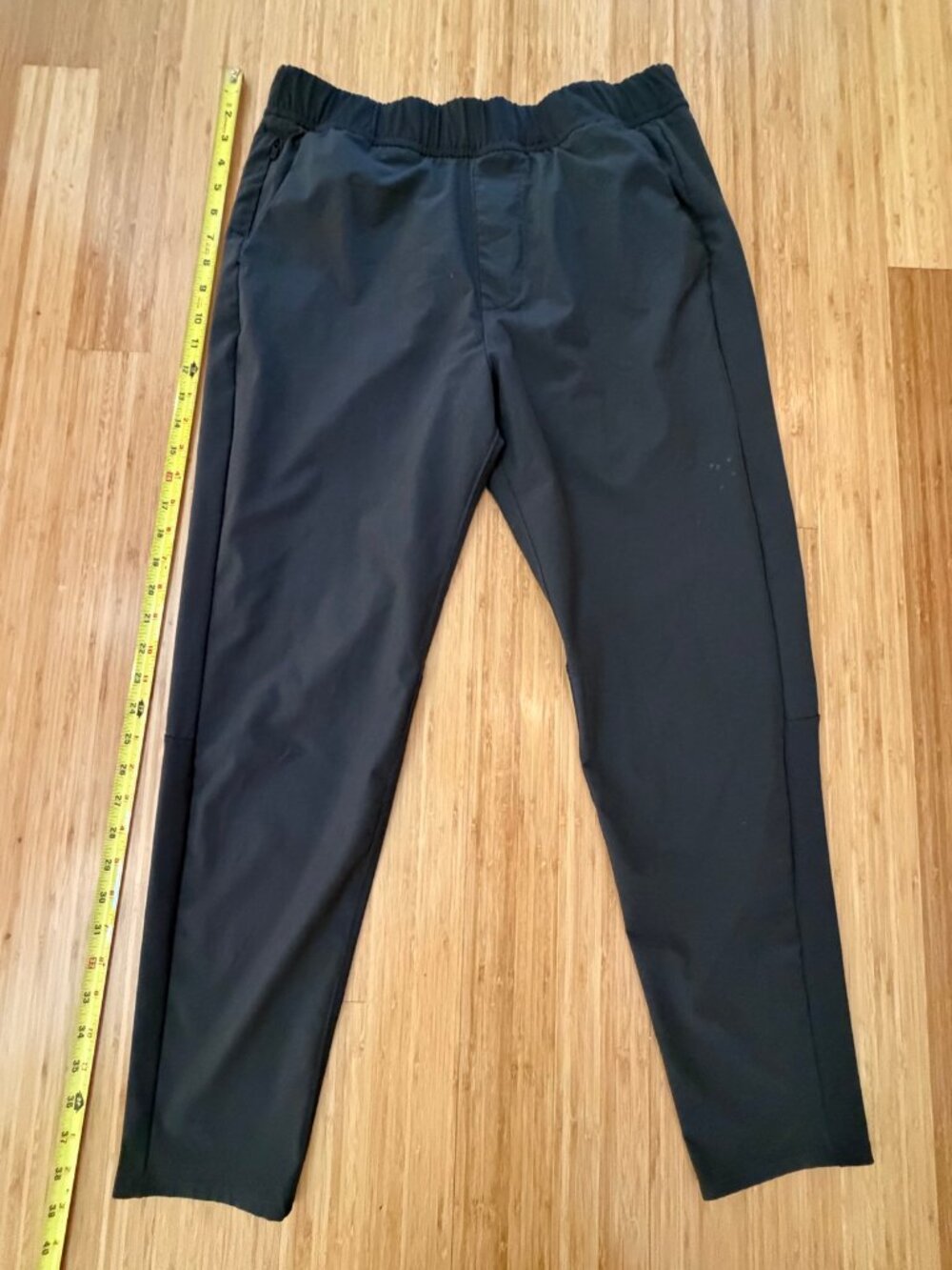 Abercrombie & Fitch Mens Black Stretch Pants Jogger M Zip Pocket Athleisure